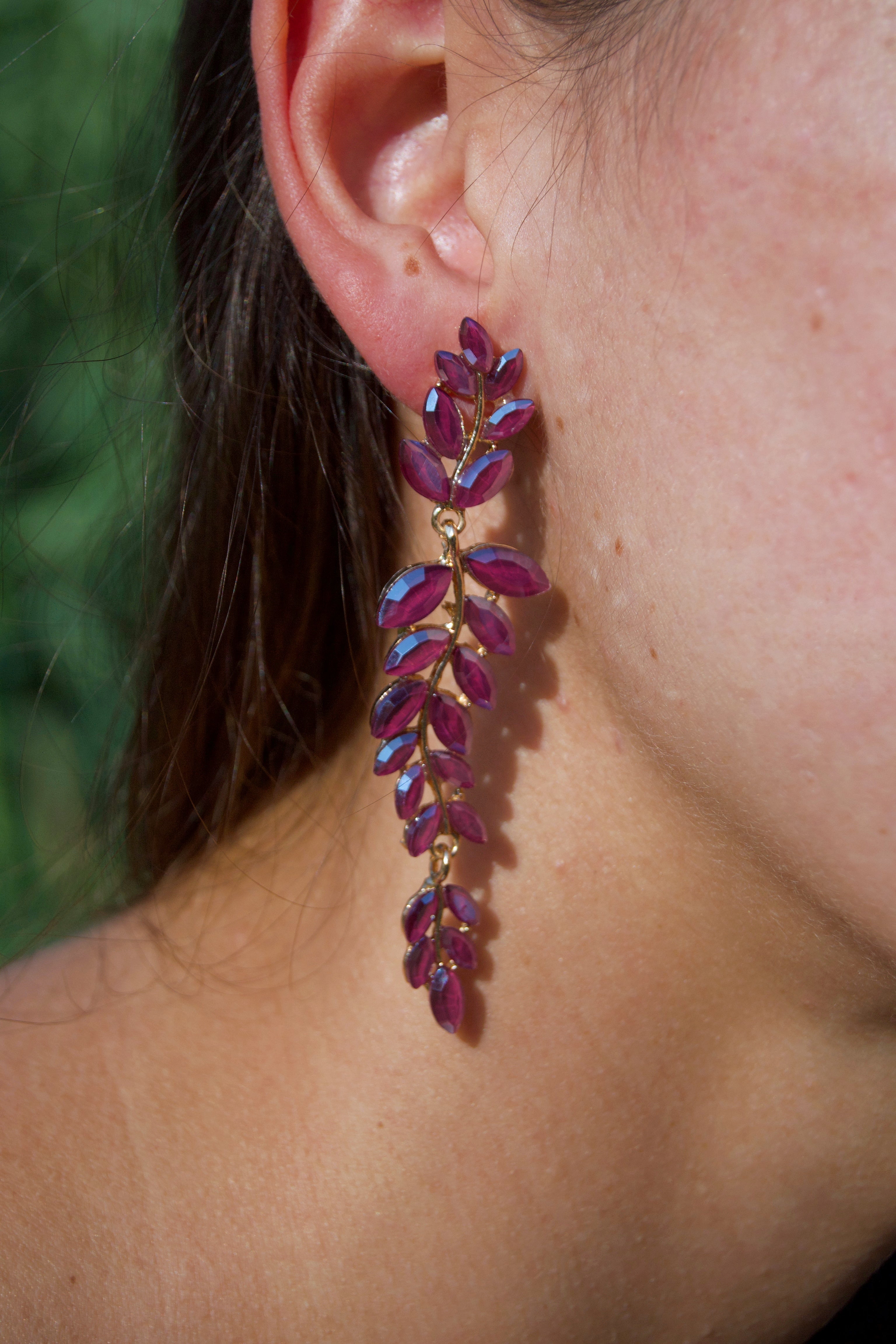 Pendientes Hoja Lila