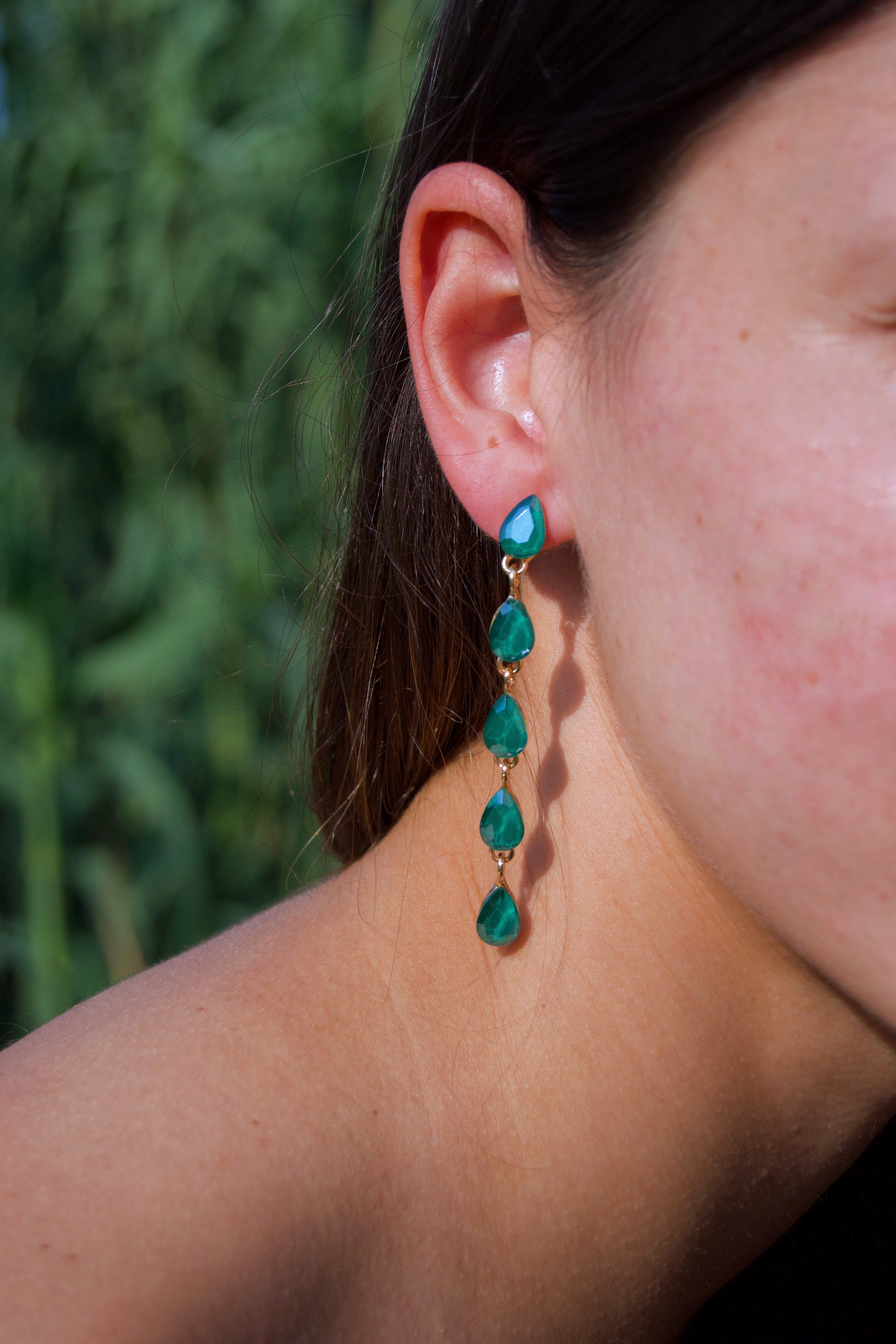 Pendientes Cristal Verde