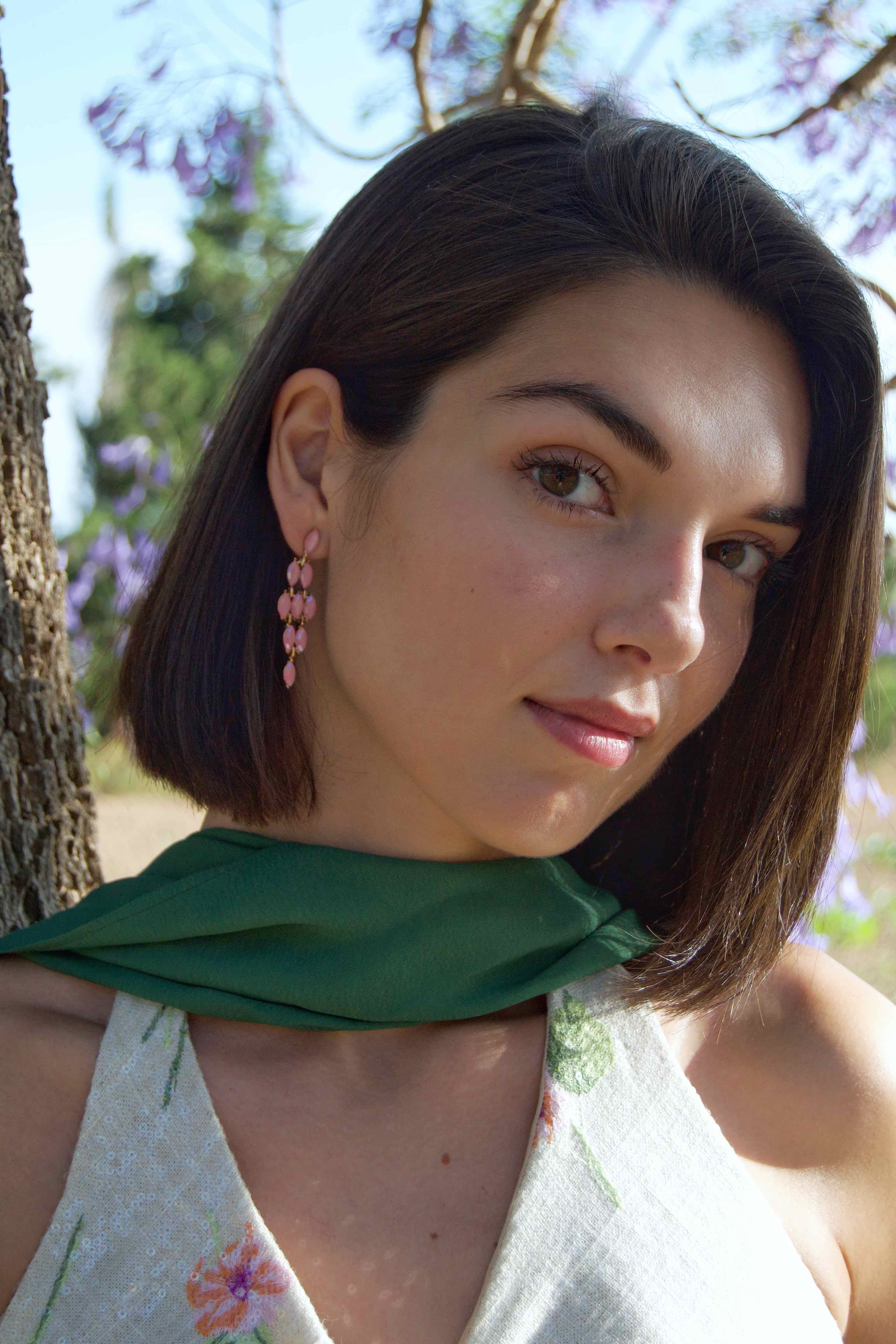 Pendientes Cristal Rosa