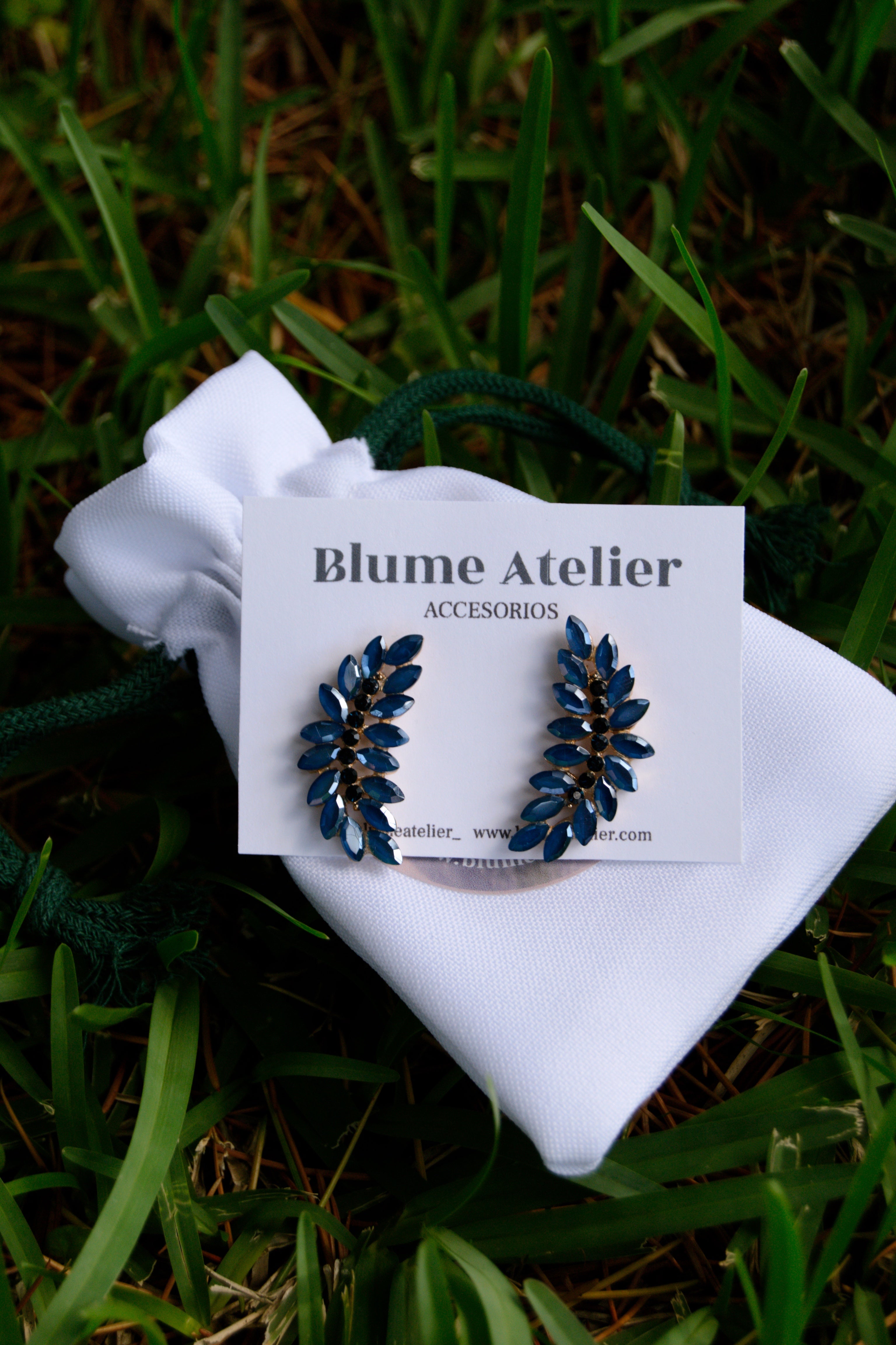 Pendientes Hoja Azul