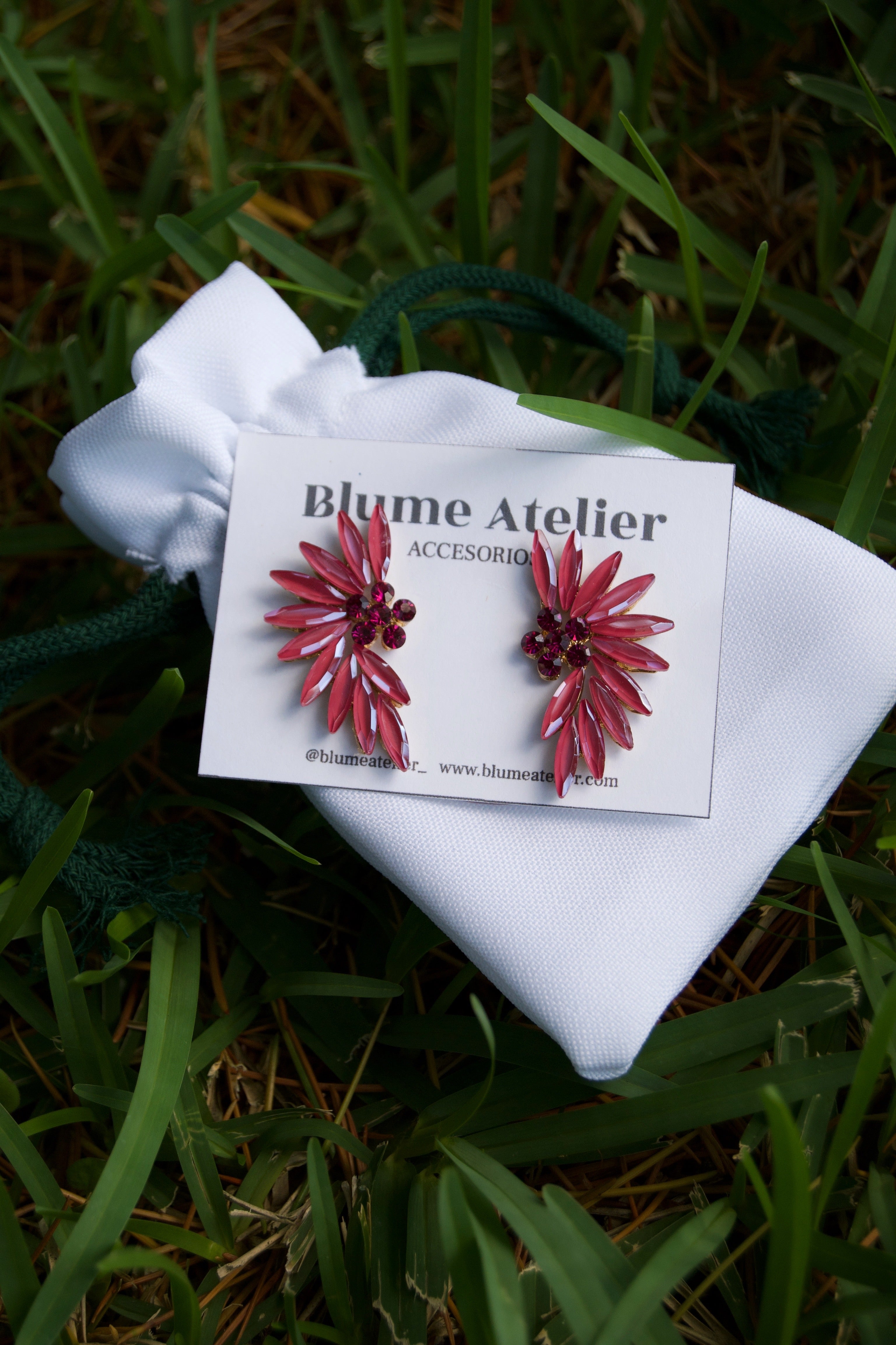 Pendientes Flor Fuxia