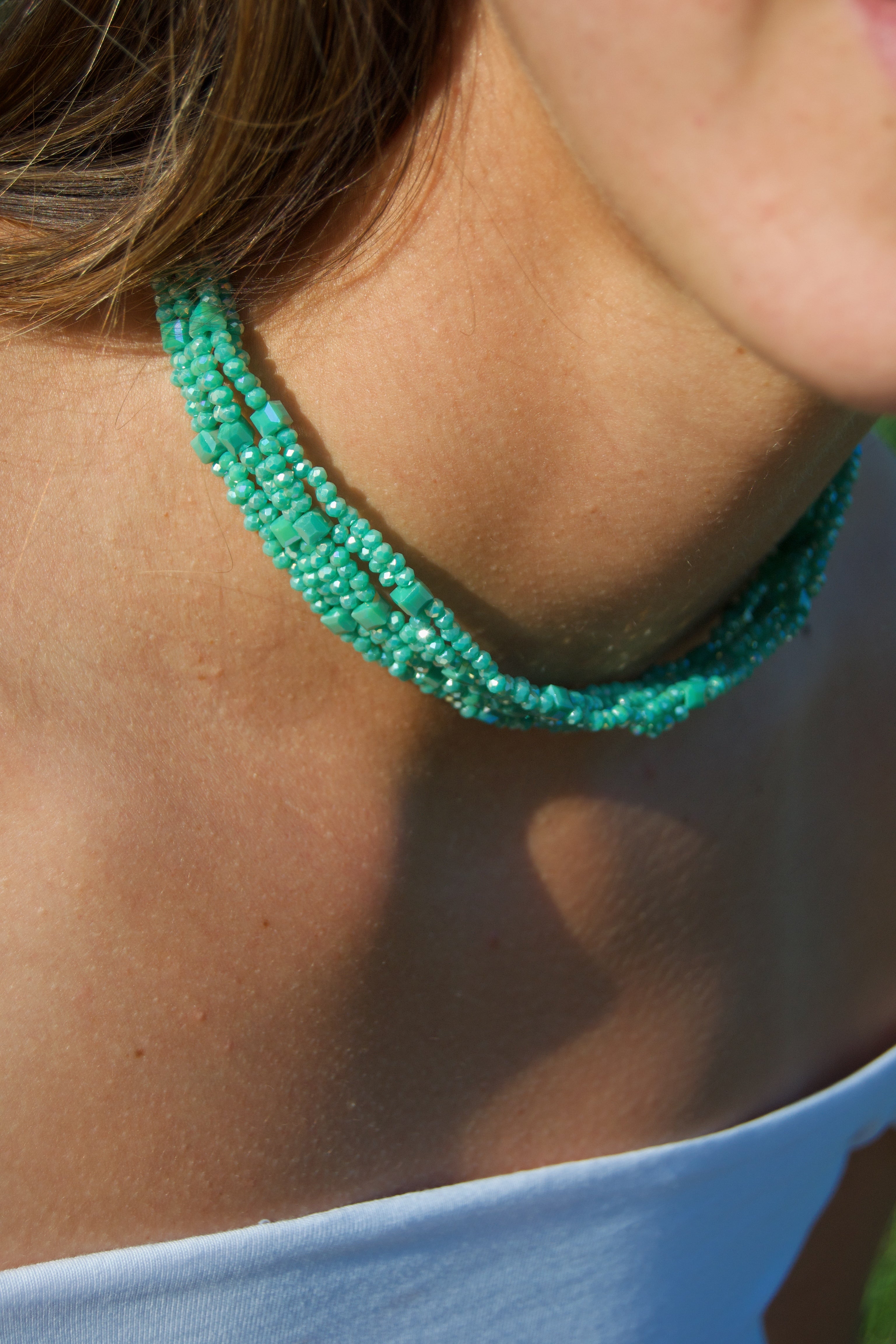 Collar Cristal Turquesa