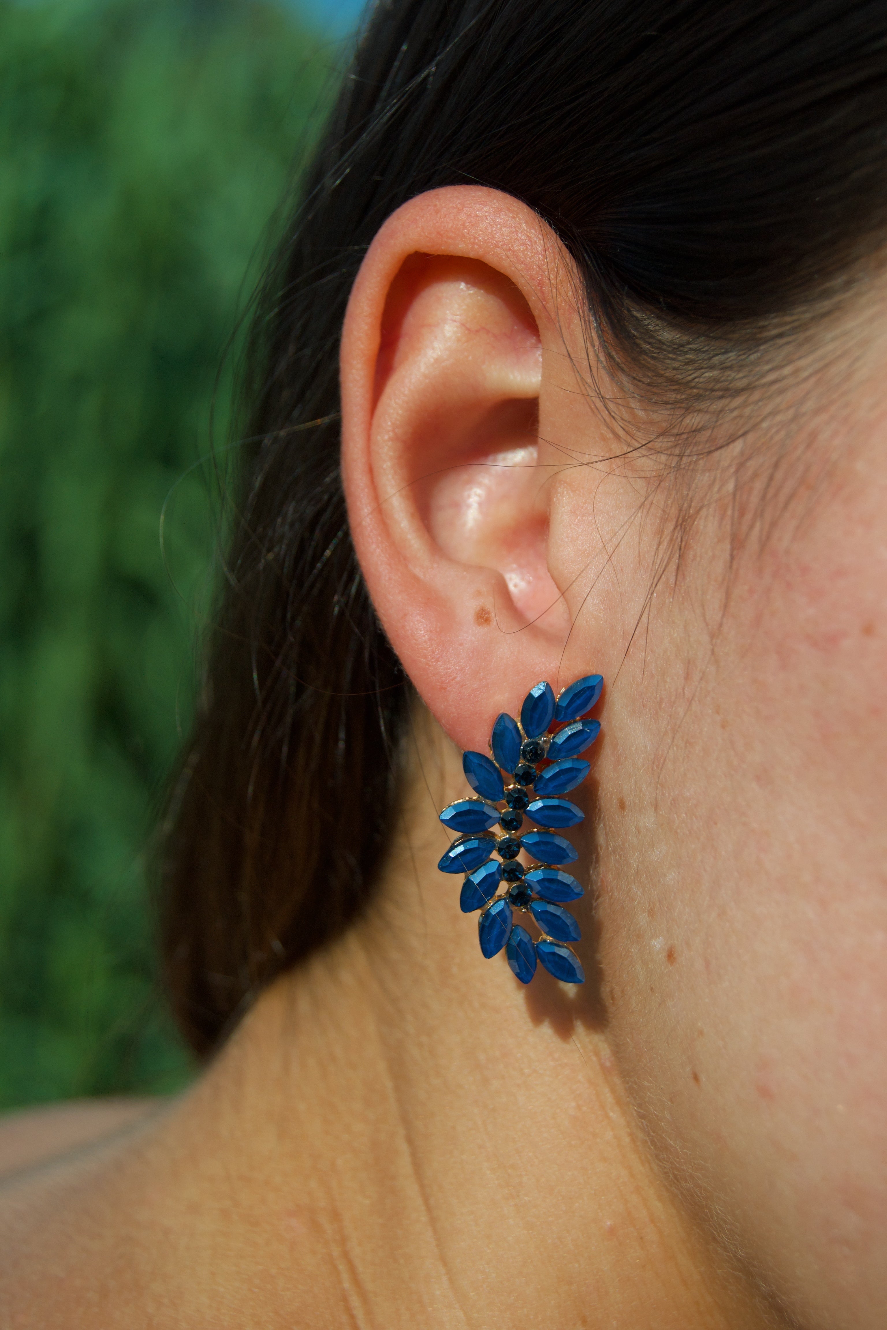 Pendientes Hoja Azul