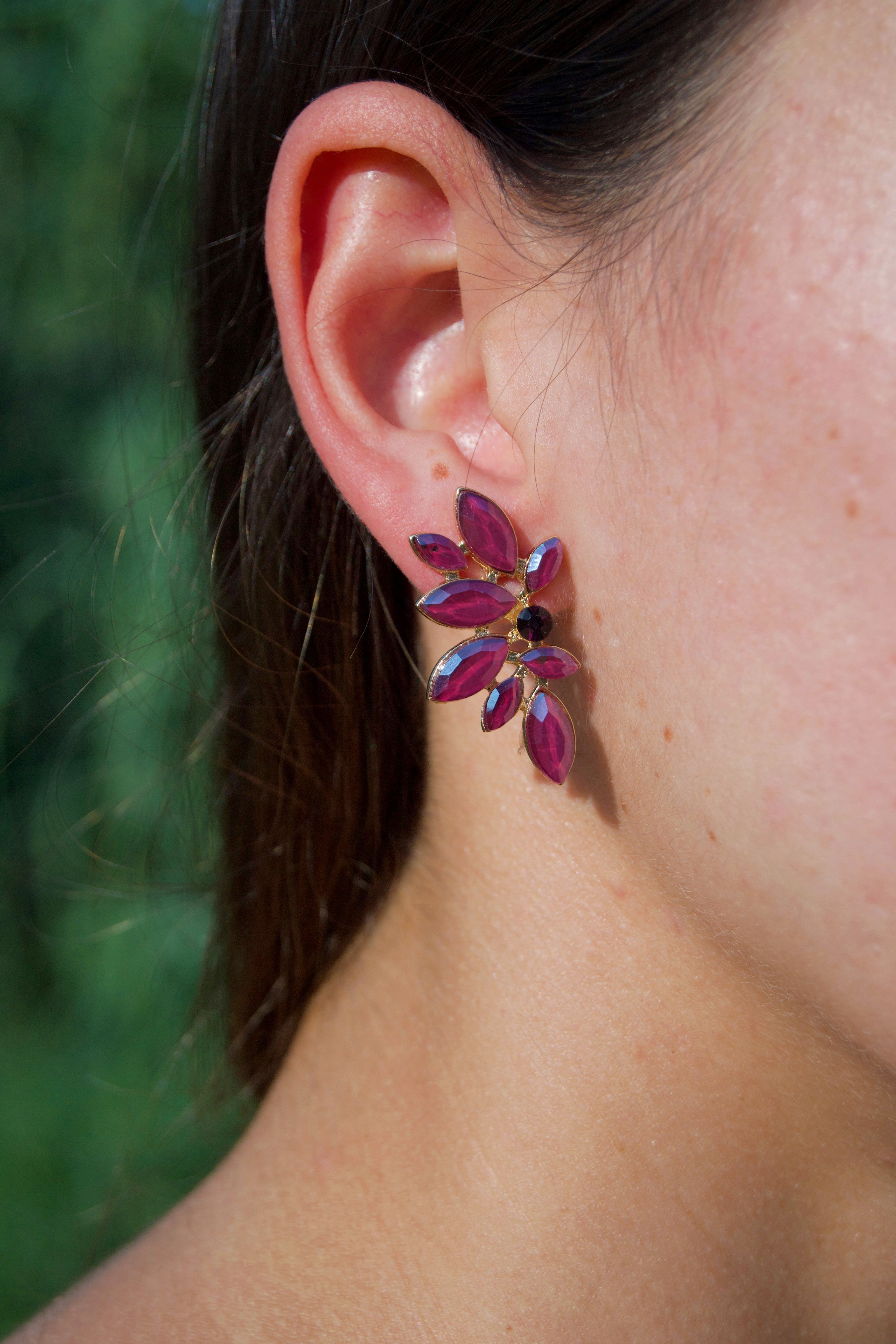 Pendientes Flor Lila