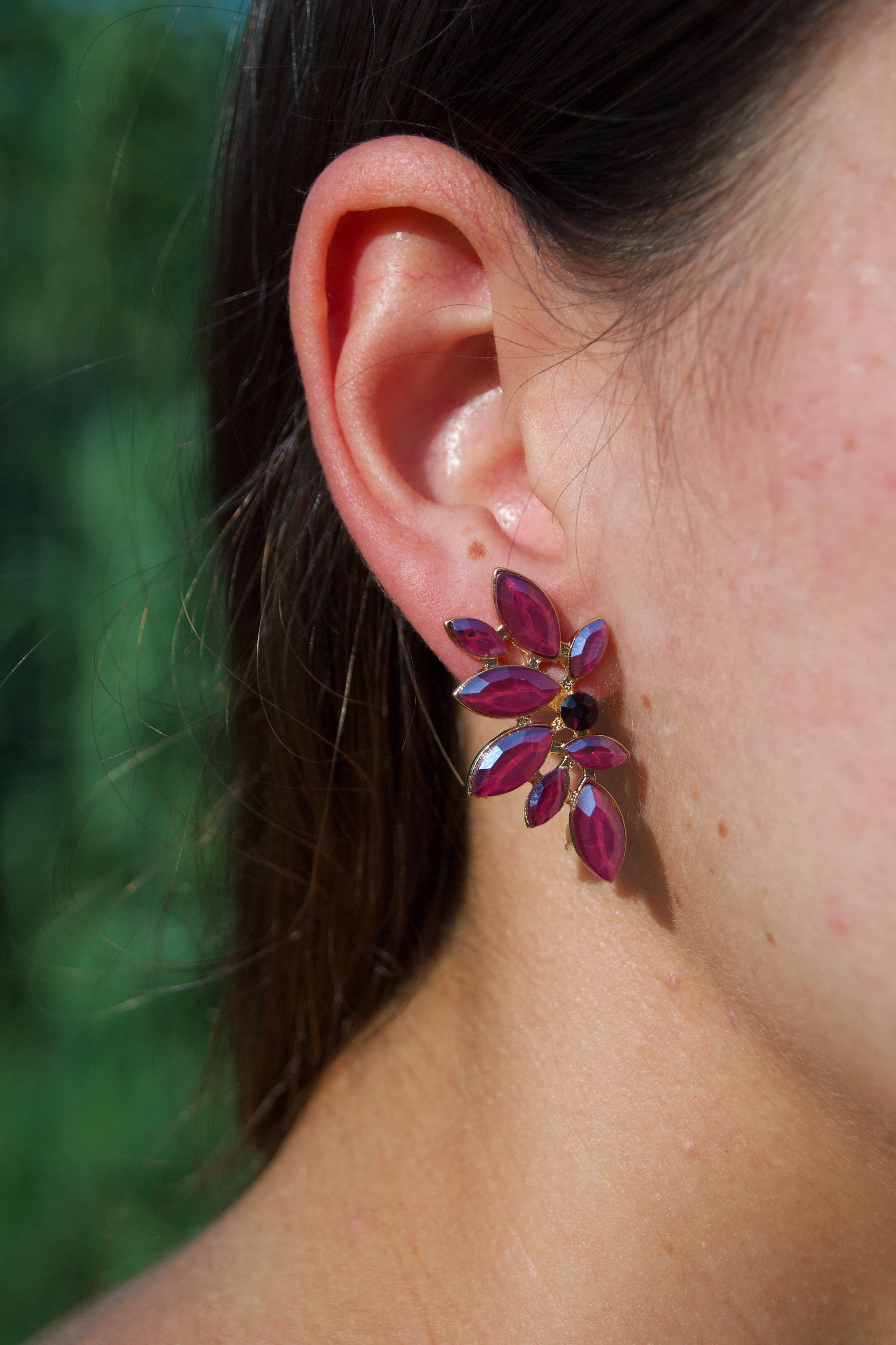 Pendientes Flor Lila