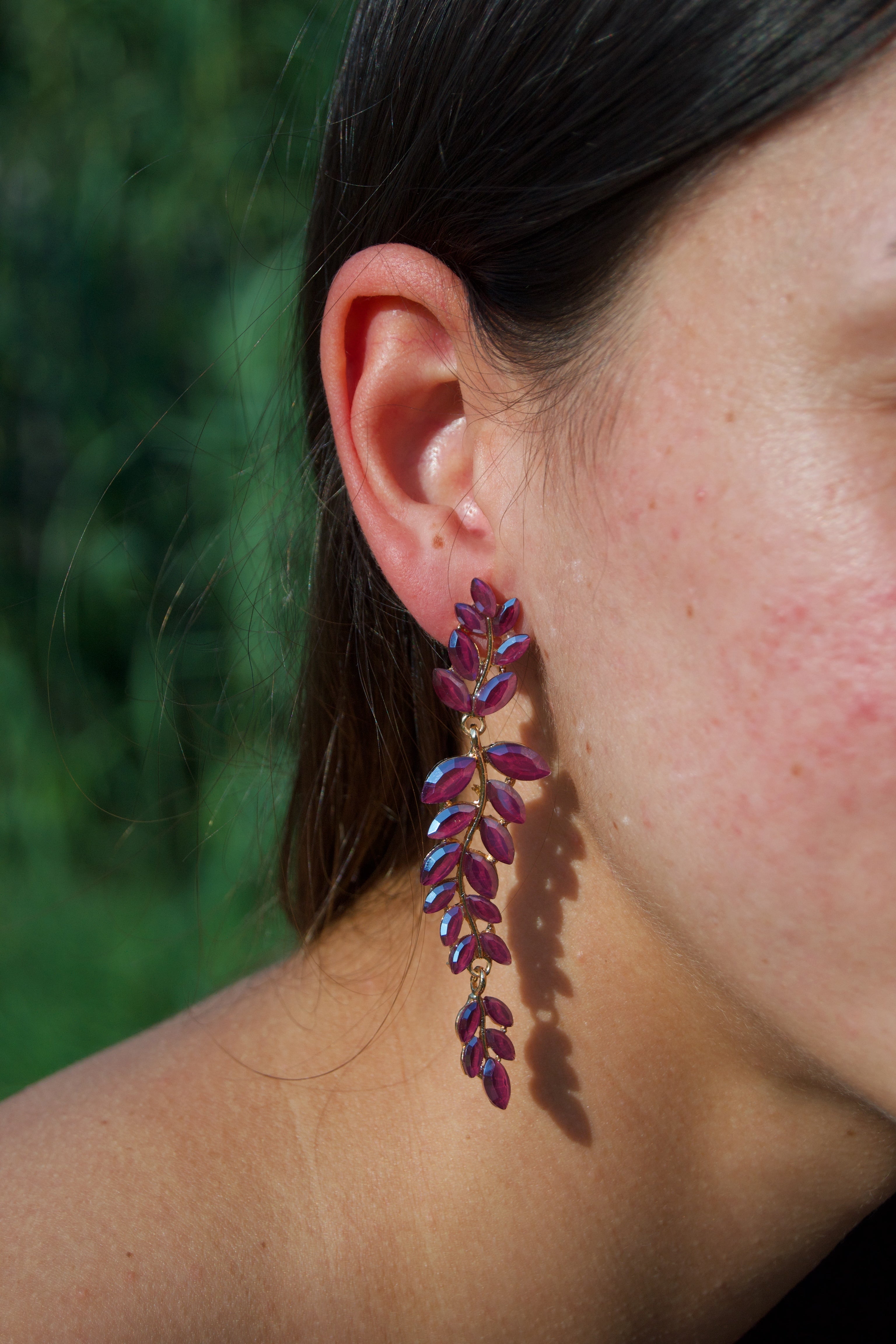 Pendientes Hoja Lila