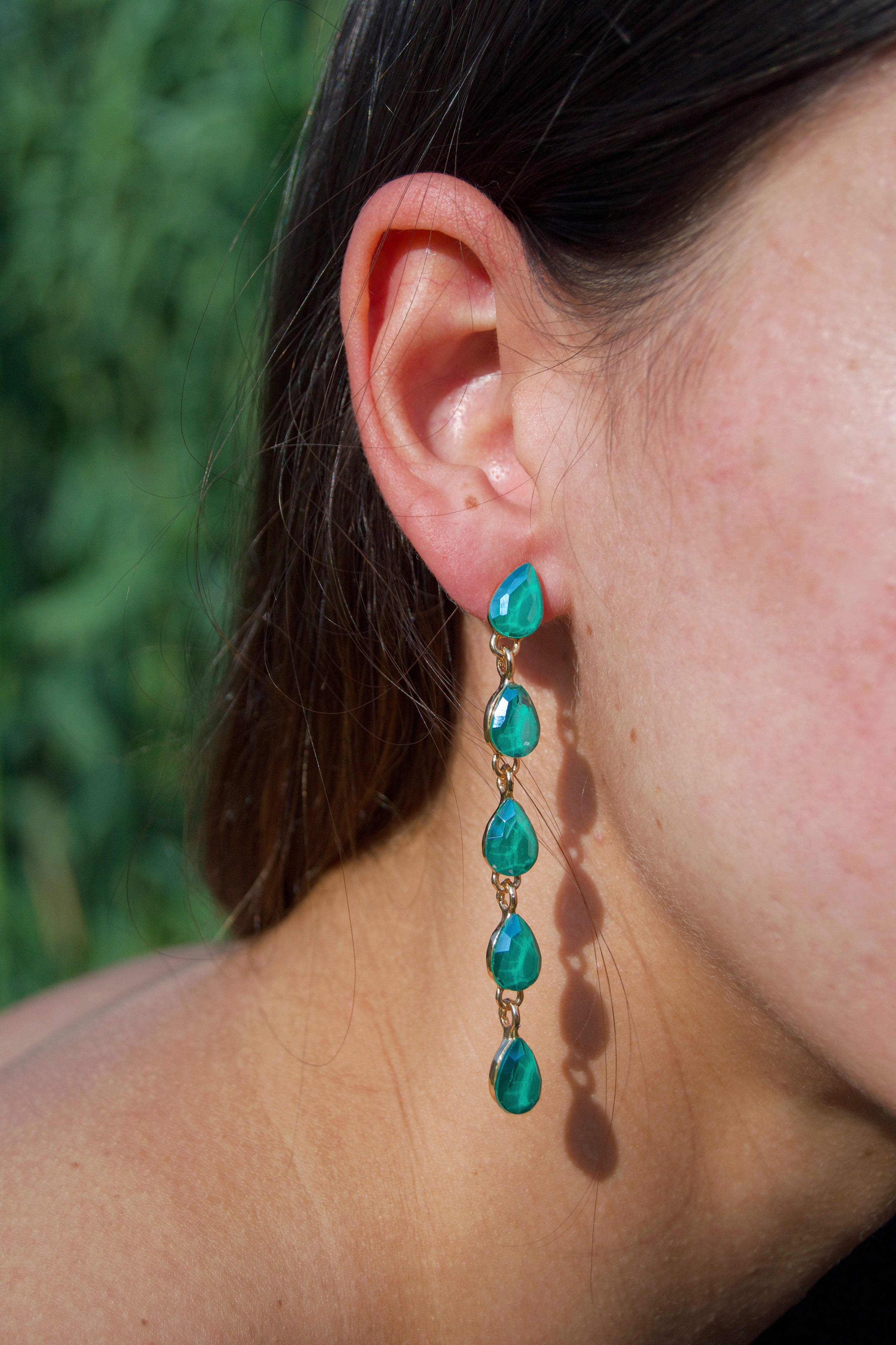 Pendientes Cristal Verde