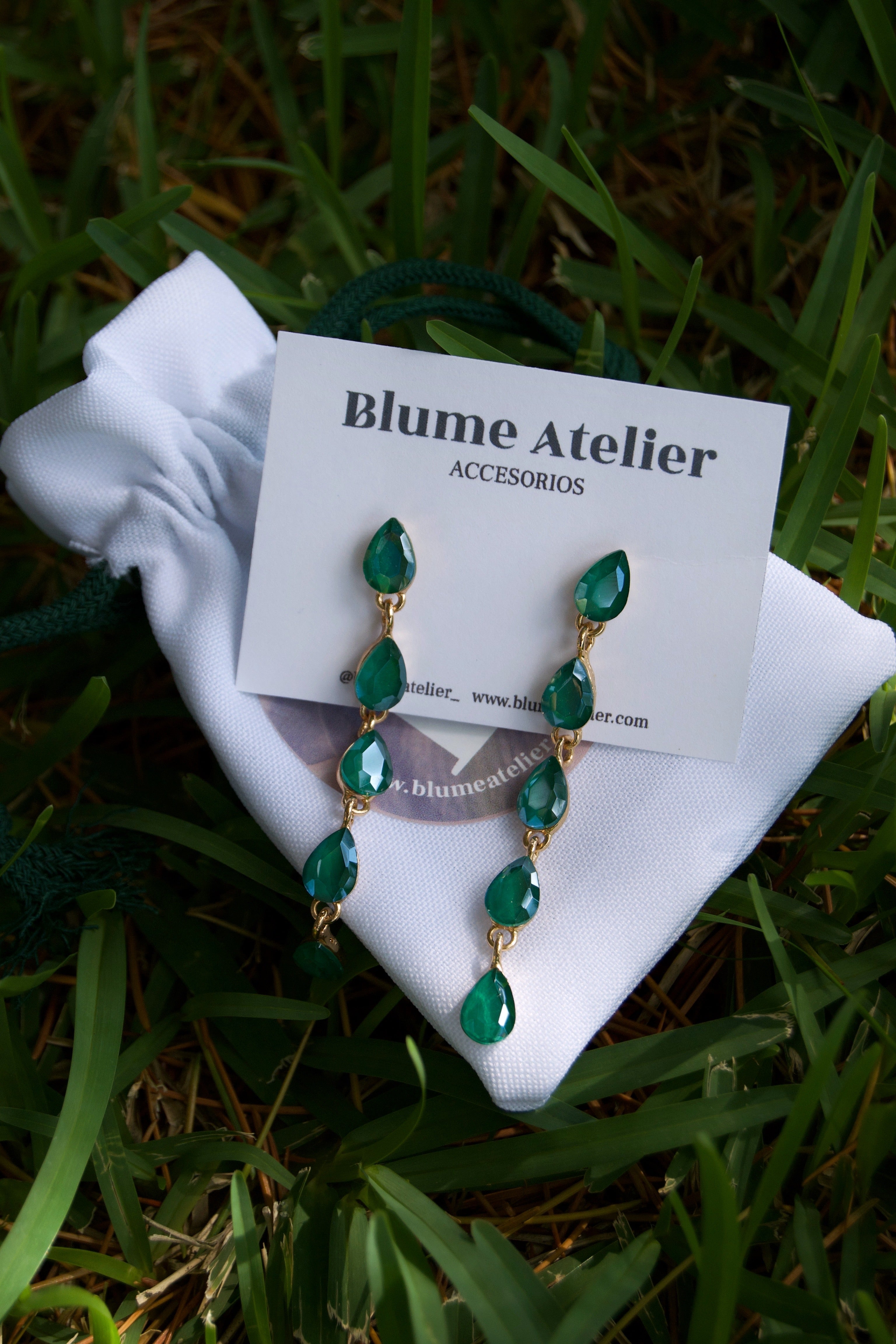 Pendientes Cristal Verde