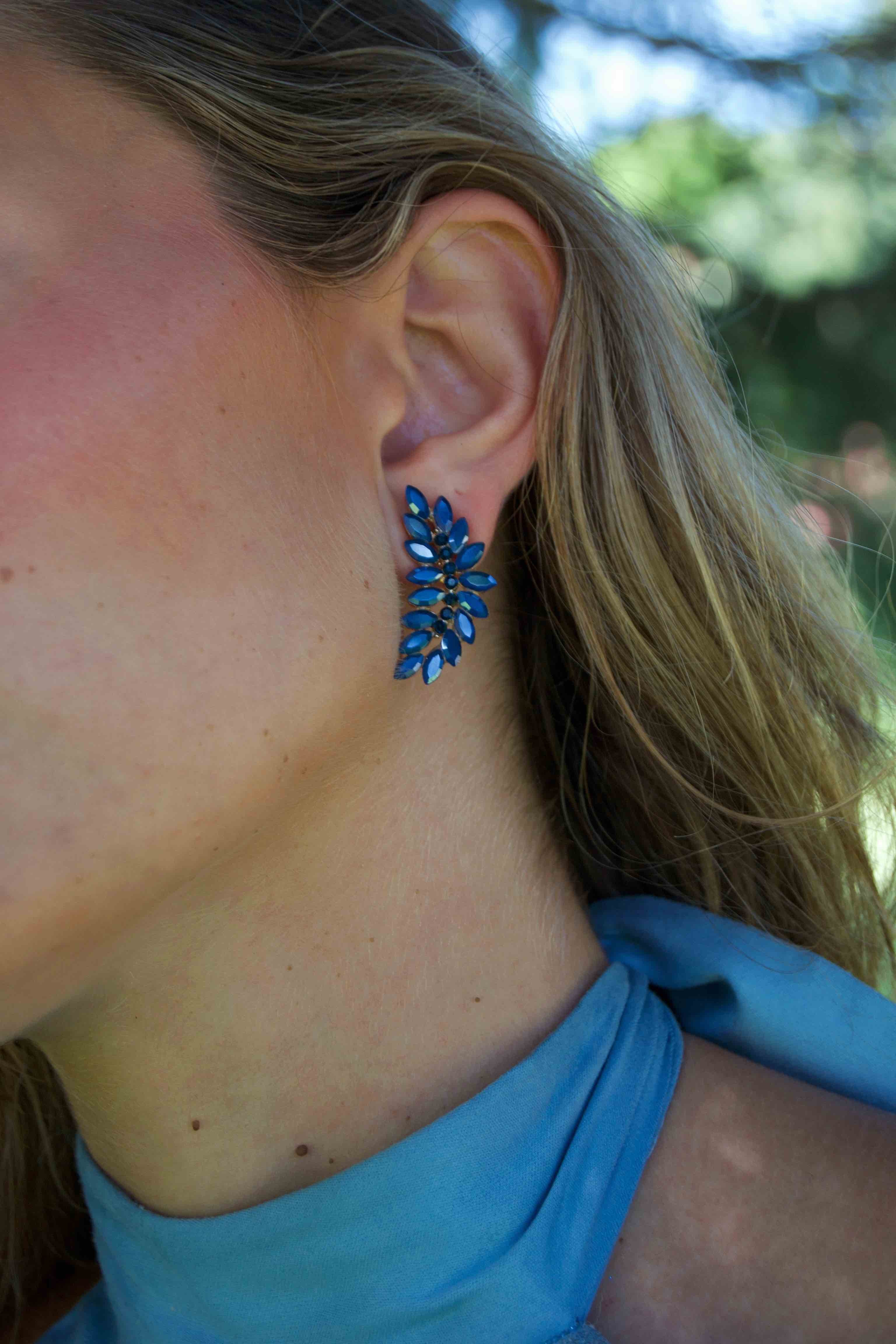 Pendientes Hoja Azul